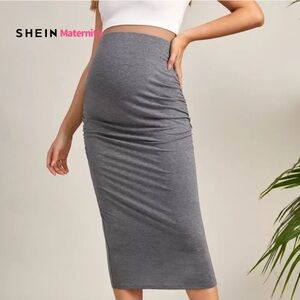 SHEIN Charcoal Maternity Pencil Skirt